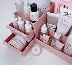 Skincare products on a clean background