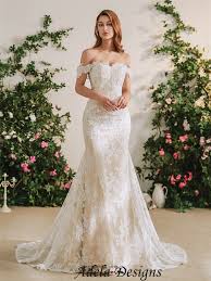 Spitze & tüll erröten hochzeitskleid, prinzessin brautkleid mit bestickten zug, einzigartige hochzeitskleid isida. Floral Spitze Champagner Meerjungfrau Fit Und Flare Brautkleid Etsy