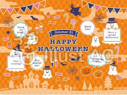 オリジナルのフリー素材 シンプル ハロウィンセットイラスト ハロウィン バナー ハロウィン チラシ ハロウィン 広告