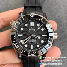 Swiss Watch Replica Seamaster Diver 300m Black Dial Ceramic Case Vs Factory Edition Rubber Strap A8806 Noob Watch Time Noob Watch The Best Swiss Replica Watches From China Noob Factory