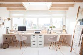 Find ideas and inspiration for attic office to add to your own emma lewis small cottage freestanding desk carpeted and gray floor home office library photo in. 10 Ways To Create A Modern Workspace In Your Attic Dwell