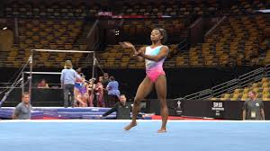 Simone Biles Floor 2018 U S Gymnastics Championships Podium Training Youtube