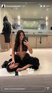 In fact, she really wishes people would stop insisting she is. Kourtney Kardashian Flashes Abs In Unedited Topless Selfie With Travis