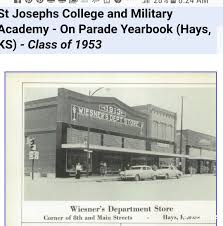 1953 Yearbook Wiesner Dept Store Hays Kansas Hays Kansas Kansas St Joseph