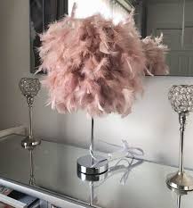 Blush Pink Feather Table Lamp In 2020 Blush Pink Bedroom Decor Pink And Silver Bedroom Pink Glam Bedroom