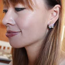 Fashion blue starfish crystal earrings Earrings