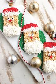Santa Rice Krispie Treats The Suburban Soapbox Recipe Santa Desserts Rice Krispie Treats Rice Krispies