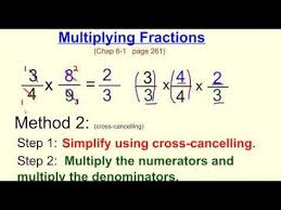 Multiplying Fractions W Cross Canceling In 2020 Multiplying Fractions Fractions Math Videos