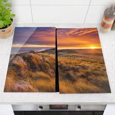 Du Liebst Den Sonnenuntergang Und Das Kochen Dann Sind Diese Glas Herdabdeckplatten Perfekt Fur Deine Kuche Die Ku Topfuntersetzer Spritzschutz Schneidebrett