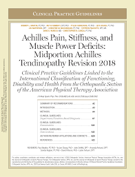 The journal of orthopaedic & sports physical therapy. Pdf Achilles Pain Stiffness And Muscle Power Deficits Midportion Achilles Tendinopathy Revision 2018 Clinical Practice Guidelines Linked To The International Classification Of Functioning Disability And Health From The Orthopaedic Section Of The