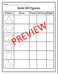 3d solid figures chart