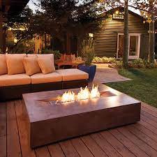 Brown jordan, saint augustine, florida. Nearly Five And A Half Feet Long Brown Jordan S Flo Fire Pit Offers An Elegant Centerpiece Ideal For Pairing With Sec Outdoor Decor Easy Backyard Diy Backyard