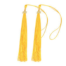 If you have short hair prior to your ceremony, arrange the tassel so it drapes over the right side of your mortarboard (the. Pvcs 2pcs 2021 Yellow Graduation Cap Tassels Single Color For Graduate Hats Parties Ceremonies Walmart Canada