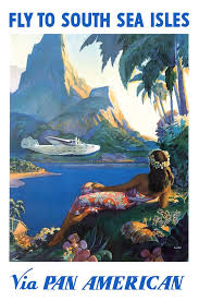 1940 Fly To The South Sea Isles Via Pan American Airlines Travel Poster By Retro Graphics Vintage Airline Posters Vintage Airline Ads Travel Posters