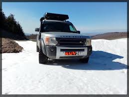 Land Rover Discovery 3 Neige Snow Rando 4x4 En Cevennes Mont Aigoual Raid Tourisme Tente Toit 4x4 Autocaravane Land Rover