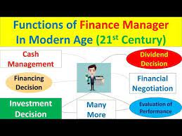 The role of a corporate finance manager is to maximise bottom line opportunities for a business. Functions Of Finance Manager In Modern Age Corporate Finance Financial Management Youtube