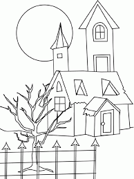You'll also find a haunted house frame below; House Coloring Pages For Kids Coloring Home