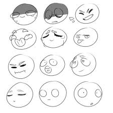 45 Cute And Easy Things To Draw When Bored Buzz Hippy Drawing Expressions Emotion Chart Drawing Face Expressions