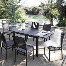 伸長式アルミテーブル チェア 7点セット 通販 ディノス ガーデンテーブル ディノス家具 屋外用家具