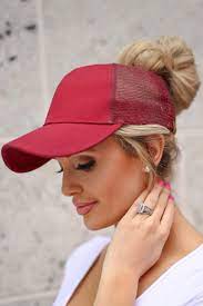 Amore Ponytail Hats Ponytail Hats Hat Hairstyles Baseball Cap Hairstyles