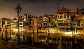 Maybe you would like to learn more about one of these? Photo Netherlands Gorinchem Canal Evening Street Lights Cities