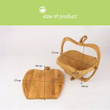 Made from renewable bamboo, the perfect for hosting oranges and apples on a kitchen table, this small glass vase features a wave motif that draws the eye and adds texture to any decor. Folding Apple Bamboo Fruit Basket Portable Collapsible Storage Basket Folding Creative Fruit Plate Eco Friendly Home Decor Bamboo Fruit Baskets Storage Basketfruit Basket Aliexpress