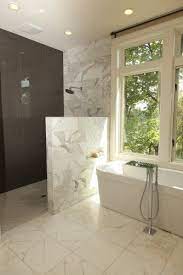 Shower With No Glass Showers Without Doors Contemporary Bathroom Designs Doorless Shower Design