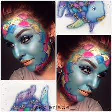 Day 9 Rainbow Fish Was One Of My Favorite Books Growing Up What Was Yours 100daysofmakeup Ma Rainbow Fish Costume Rainbow Fish Book Day Costumes