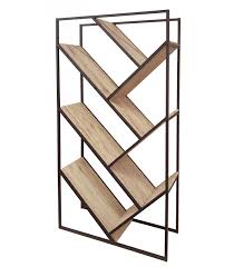 Backer etagère 4 niveaux noir et décor chêne l 60 x p 40 x h 125 cm. Etagere Bibliotheque Originale En Bois Mdf Et Metal Noir Design
