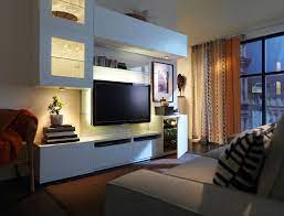 Amazing Modern Wall Units For Living Room Design Ideas With Wall Tv Unit And Floating Wall White C Ikea Living Room Ikea Living Room Furniture Home Living Room
