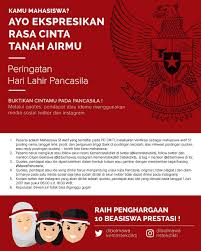 Hari lahir pancasila akan jatuh pada selasa esok hari. Peringatan Hari Lahir Pancasila Unsil Universitas Siliwangi
