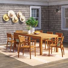 Contact a store for local availability > Birch Lane Decastro Rectangular 8 Person 87 Long Teak Dining Set Reviews Wayfair