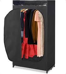 If you're looking for garage sale display ideas, start with these 14 do's and don'ts: Amazon Com Whitmor Portable Wardrobe Clothes Closet Storage Organizer With Hanging Rack Black Color No Tool Assembly See Through Window Washable Fabric Cover Extra Strong Durable 19 75