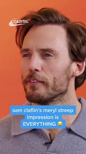 sam claflin’s meryl streep impression >>>> catch the full video with sam  and camila morrone