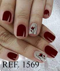 Pin By Arian Safi On Disenos Unas Red Gel Nails Red Nails Gel Nails