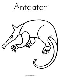 Color online with this game to color animals coloring pages and you will be able to share and to create your own gallery online. Anteater Coloring Page Twisty Noodle