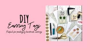 Custom hairbow display packaging cards that are 4.5 wide x 4 tall in size, add your logo, graphics and custom text anywhere on the cards. How To Make Simple Cards For Packaging Your Handmade Earrings Youtube