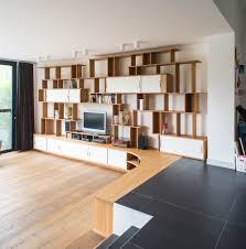Bibliotheque Et Meuble Tv Courbe Sur Mesure Curve Wood Design By Joa Boekenkast