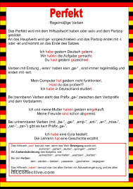 Willkommen Auf Deutsch Perfekt Regelmabige Verben Deutsch Lernen Deutsch Lernen