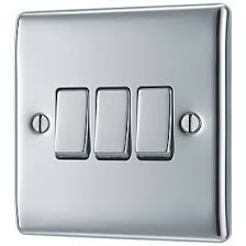 The flostouch technology touch sensor switch is active at all times allowing for manual control of on/off switch and floor lamp styles lamp floor lights floor lamp luxury lighting chandeliers flooring floor lamp design white. British General Nexus Metal 10ax 3 Gang 2 Way Light Switch Polished Chrome Switches Screwfix Com