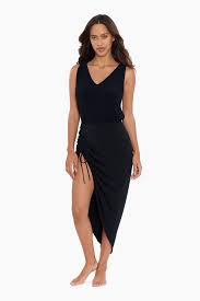 Magicsuit Women's Maxi Skirt Swim Cover-Up - Black - Size L