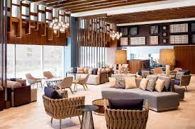 Indidesign Renovates Hilton Garden Inn Waikiki Beach Hotel Furniture Design Hotel Lounge Hotel Lobby Design