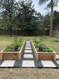 Twin Kitchen Gardens Installed In Houston Gardendesignvegetable Gardens Vegetable Garden Design Backyard Vegetable Gardens Raised Garden