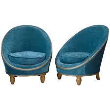 Pair Of Velvet Art Deco Slipper Chairs France Circa 1930s 1stdibs Com Art Deco Furniture Art Deco Interior Modern Art Deco