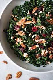 Chopped Kale Salad W Pecans Cranberries Herb Dressing Recipe Thanksgiving Salad Kale Salad Recipes Easy Salad Recipes