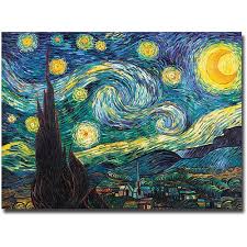 How to install the canvas prints wall painting? Trademark Fine Art Starry Night Canvas Art By Vincent Van Gogh Walmart Com Walmart Com