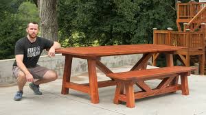 Each bench is 6′ 11″ long, 18″wide and 18″ high. 25 Rock Solid Diy Farmhouse Table Bench Plans Classic Dining Table Ideas