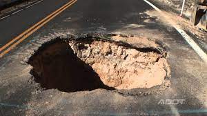 Blacktop patch is ideal for diy. Sr 89a Sinkhole Repair February 2015 Youtube