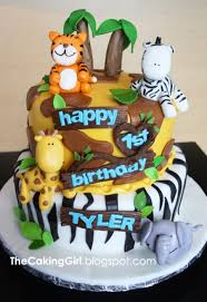 His mom ordered a cake with stream stream scene and we added this figure. Jungle Themed Birthday Cake For Kids Cakecentral Com