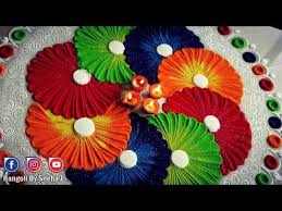 2020 Best Bright Vibrant And Beautiful Multicolored Rangoli Easy And Simple Rangoli By Sneh In 2020 Free Hand Rangoli Design Colorful Rangoli Designs Simple Rangoli